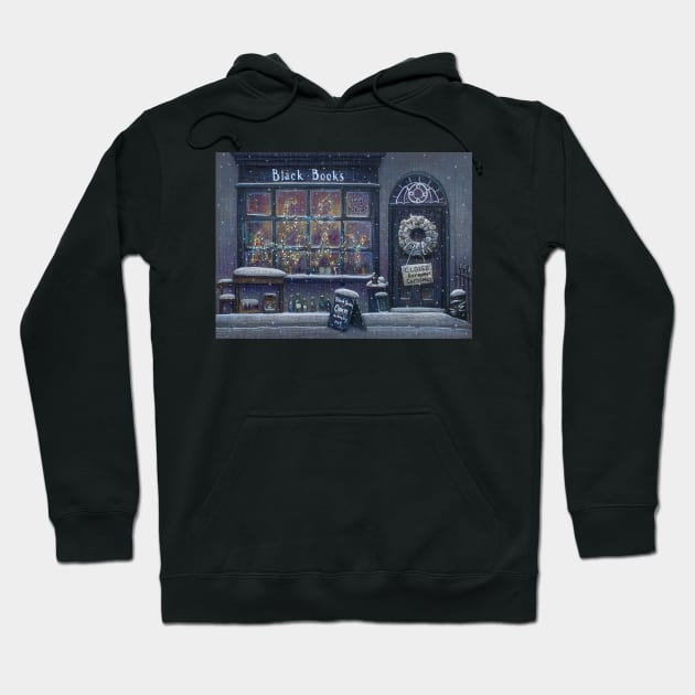 Black Books Christmas Hoodie by illustore